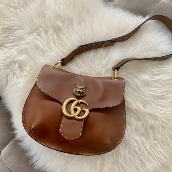 🚫⛔️SOLD⛔️🚫Gucci Gg Marmont Tan Tiger Bag - Picture 2 of 8